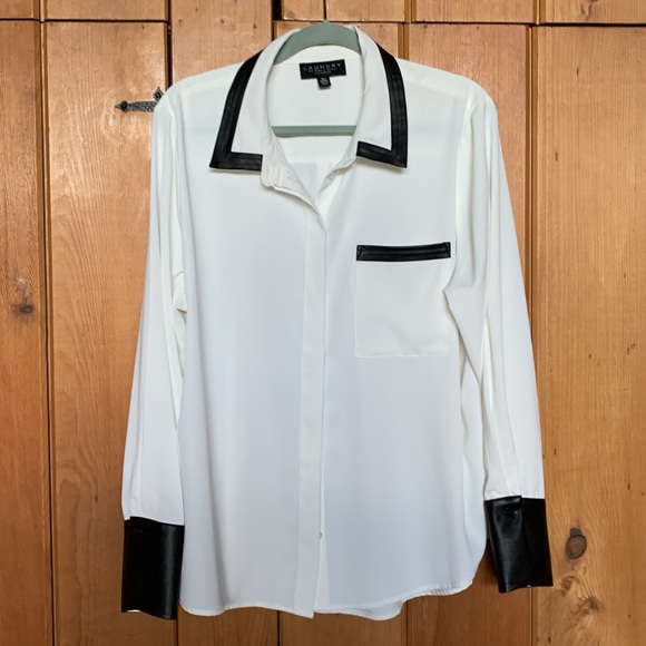 Button Down w/Leather Accent - Picture 2 of 6